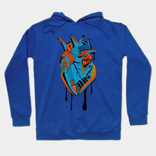 Orange Blue Musical Heart Hoodie